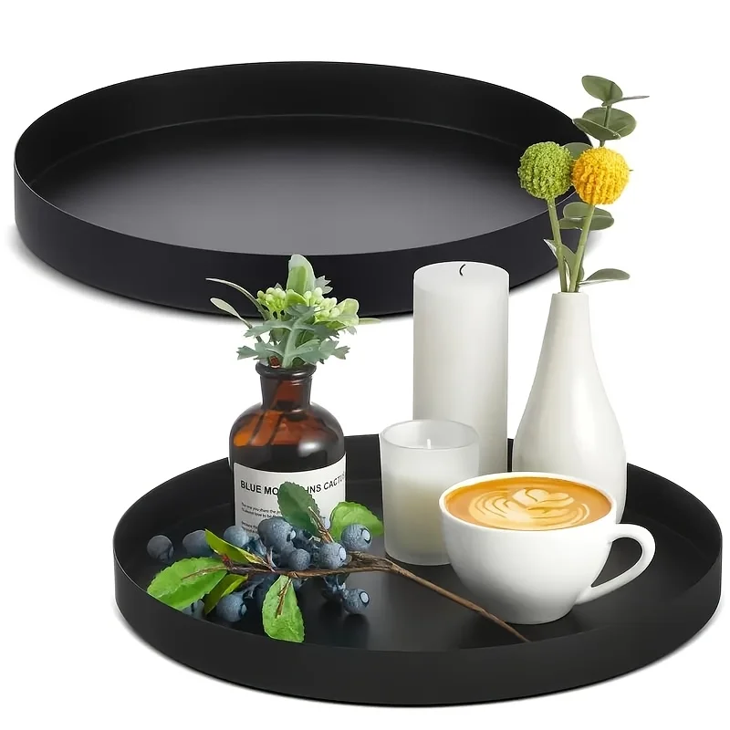 Silk Candle - 1-delige moderne zwarte ronde ABS-lade met