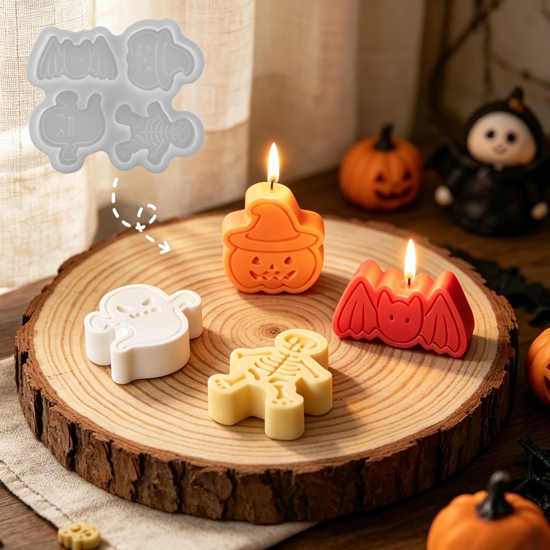 Candle Molds - 4-delige siliconenhars malset voor het zelf