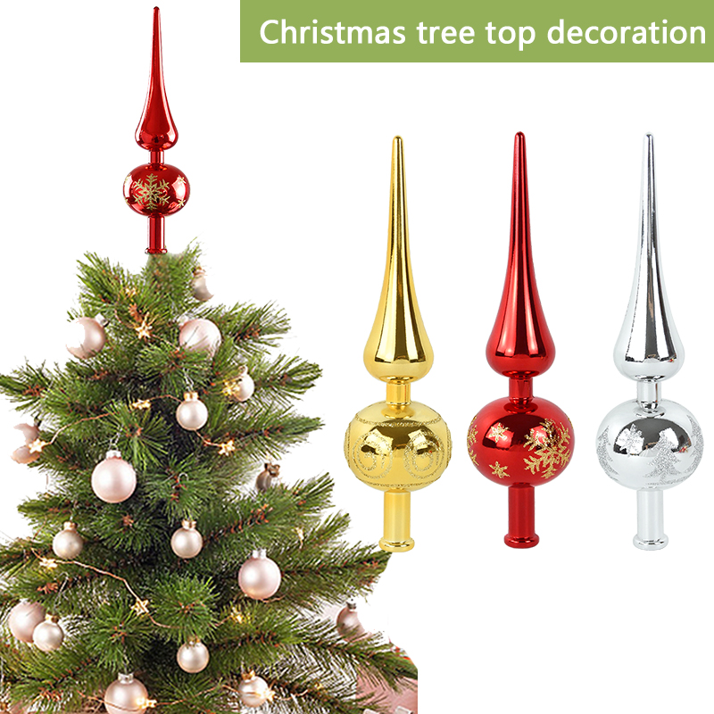 Candle Lighter - 23 Cm Kerstboom Topper Rood Goud
