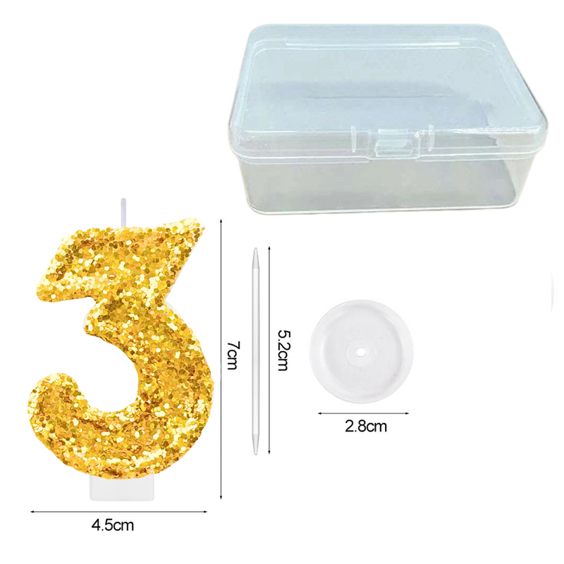 Digitale verjaardagskaars Goud - Paraffin Wax recensie en prijs