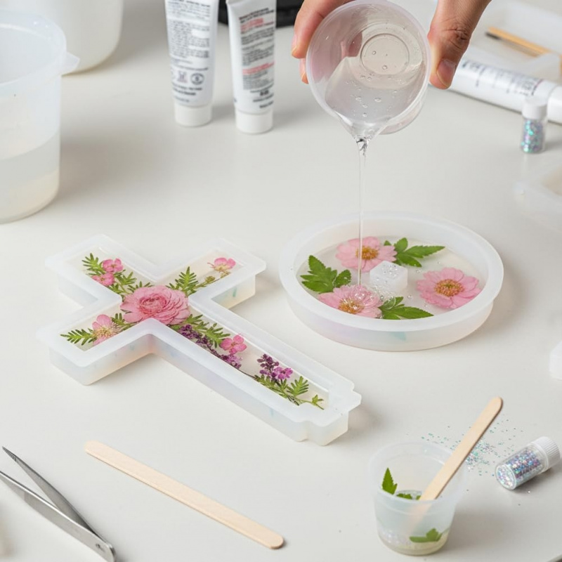 Twee siliconenvormen met een b - Candle Containers recensie en prijs